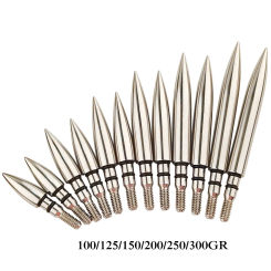 12Pcs  Arrow Field Points Screw-In 100-300gr OD6.74/7.14/7.6/7.94/8.73mm Arrowheads Target Practice for Hunting Accessories