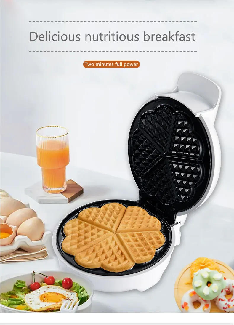 Description Picture 2 of itemWaffle Maker – 5 Slice Heart Shaped Non-Stick Electric Belgian Waffle Maker,waffle Makineleri,Waffle Iron,1000W