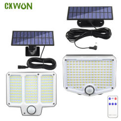 Outdoor Solar Panel Lights with Sensor Garland Led Outdoor Lighting Split Wall Lamp 3 Modes Waterproof for Courtyard Light