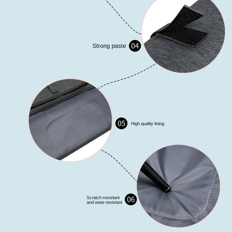 Description Picture 5 of itemPortable Diaper Changing Pad Portable Baby Changing Pad with Pockets Waterproof Travel Diaper Changing Station Kit Baby Gifts