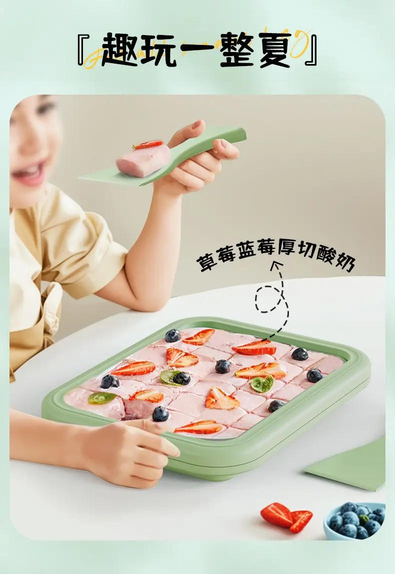 Description Picture 4 of itemMultifunctional stir-frying ice machine Home stainless steel ice cream homemade stir-frying ice artifact