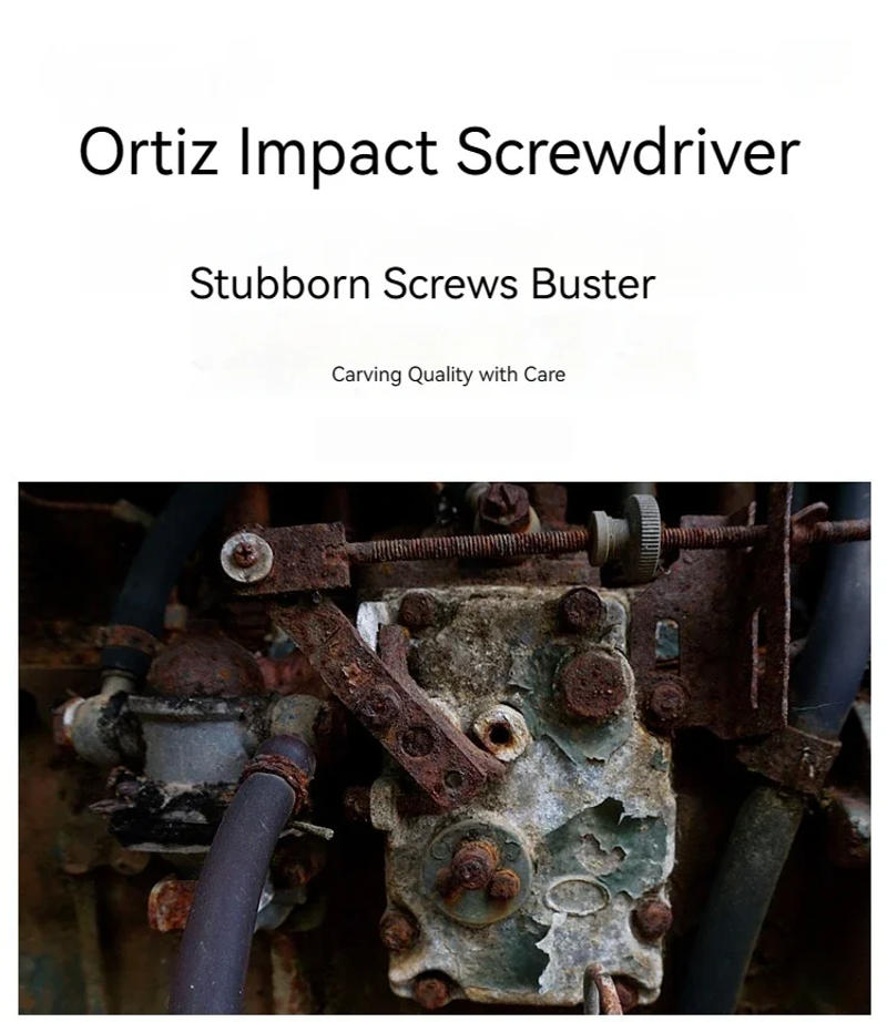 Description Picture 3 of item7/13 PCS Impact Screwdriver Hand Manual Reversible Impact Driver Set Durable Remove Disengage Rusted Fasteners Or Frozen Bolts