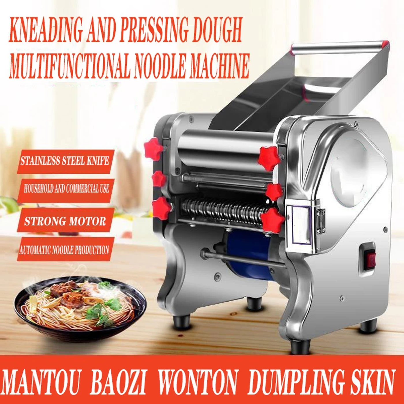 Description Picture 3 of itemHousehold Fresh Pasta Machine Noodles Maker Noodle Cutter Electric Automatic Electric Dough Grinder