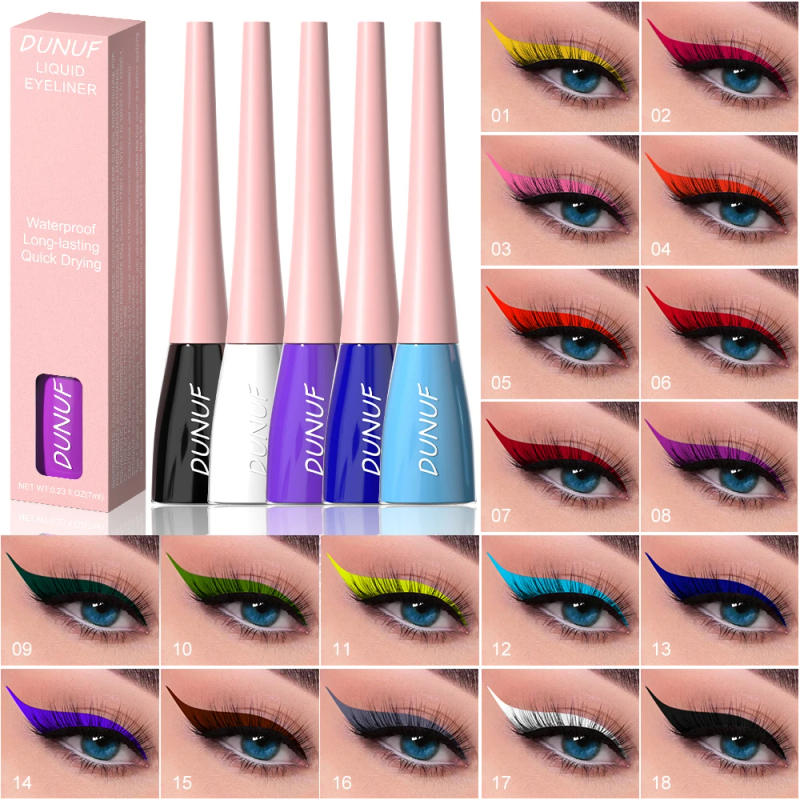 Description Picture 2 of itemDUNUF 1 Pcs Waterproof Long-Wearing Liquid Eyeliner - Smudge-Resistant, Transfer-Proof, Perfect For Creating Dramatic Looks