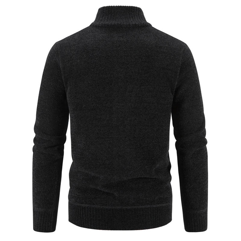 Description Picture 4 of itemHigh Quality Men Winter Thicker Warm Stand-up collar Cardigans Men Cardigan Sweaters Jackets Slim FIit Casual Sweatercoats 3XL