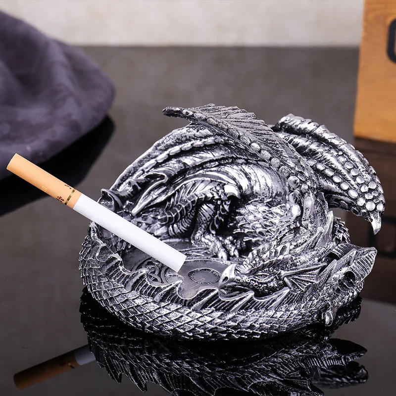 Description Picture 3 of itemDragon Ashtray Ash Tray Creative Cigarette Smoking Ashtray Ash Plate Home Office Desktop Decor Ashtray Ornamental Craft Ashtray