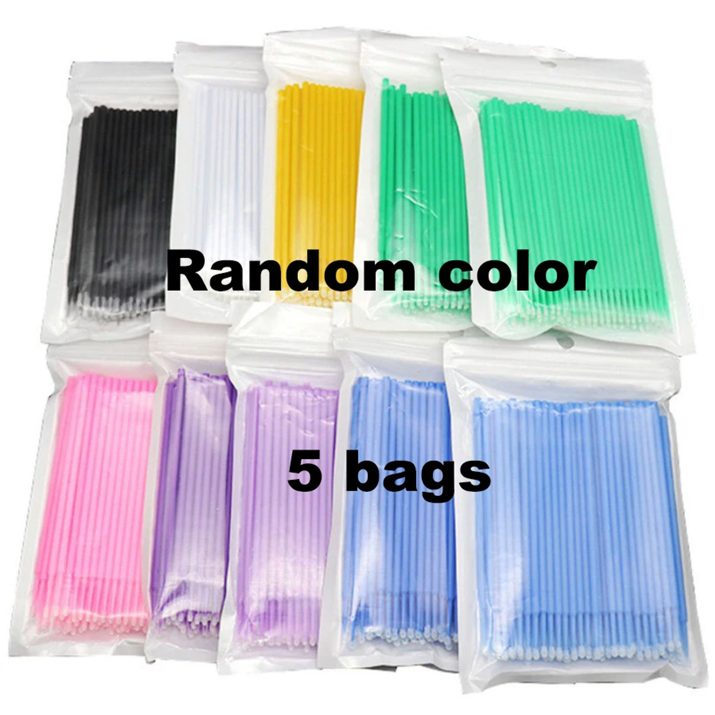 Description Picture 3 of item100-1000Pcs Disposable Micro Brush Mascara Wands Applicator Lash Removing Swab Microbrush Eyelash Extension Makeup Brushes Tools