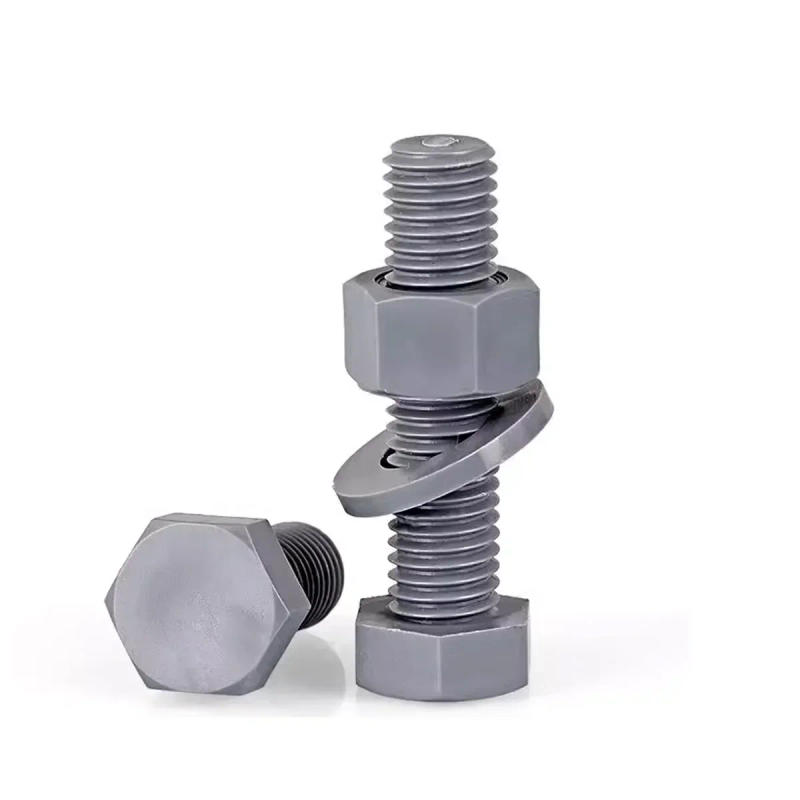 Description Picture 3 of itemM3M4M5M6 PVC Acid And Alkali Resistant Corrosion-Resistant Outer Hexagon Bolt Nut Flat Washer Combination Set