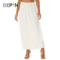 Womens Half Slips Skirts Sexy Intimates Soft Underwear Petticoat Underdress Summer Loose Half Slips Petticoat Underskirts