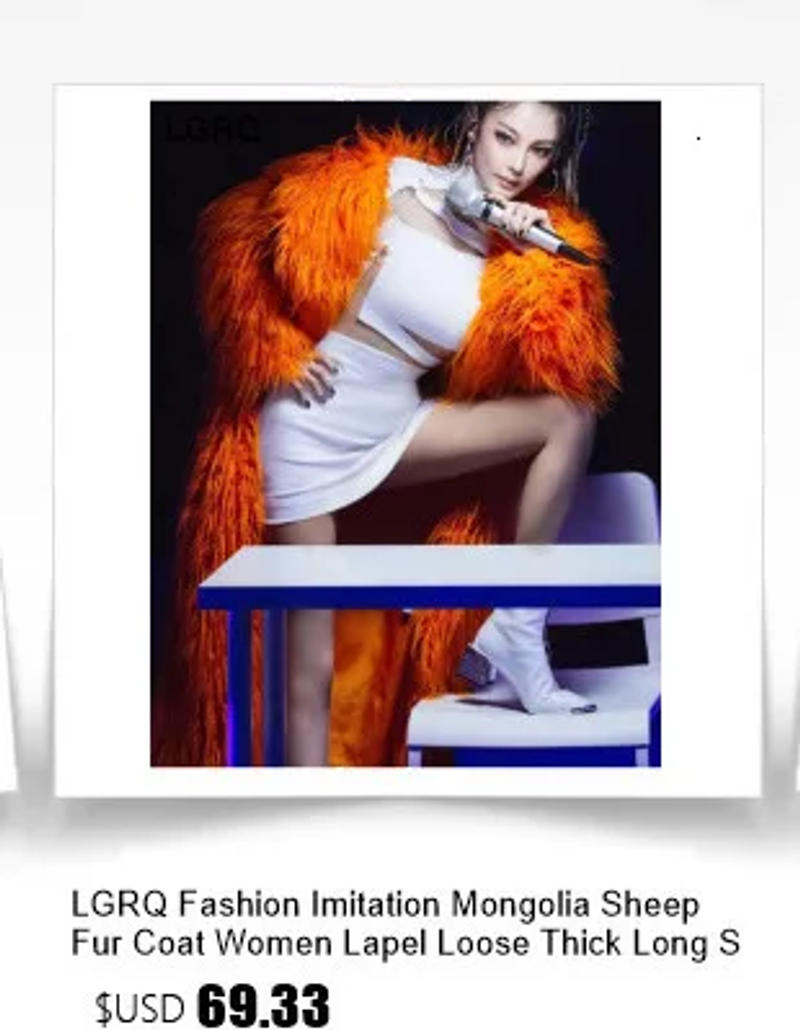 Description Picture 3 of itemLGRQ Causal Whole Rabbit Fur Furs Tassel Spliced Solid Color Single Breasted High Collar Warm Women's Coat 2025 Winter New 19D46