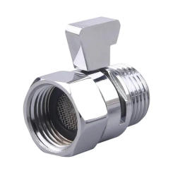 1pc High Quality All Copper Chrome Shower Heads Fast Switching Through The Shut Off Valve Hose Flow Throttle Valve Seal