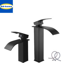Bathroom Sink Faucet Waterfall Single Hole Stainless Steel Sink Toilet Modern Hot and Cold Water Faucet with Hose Accessories