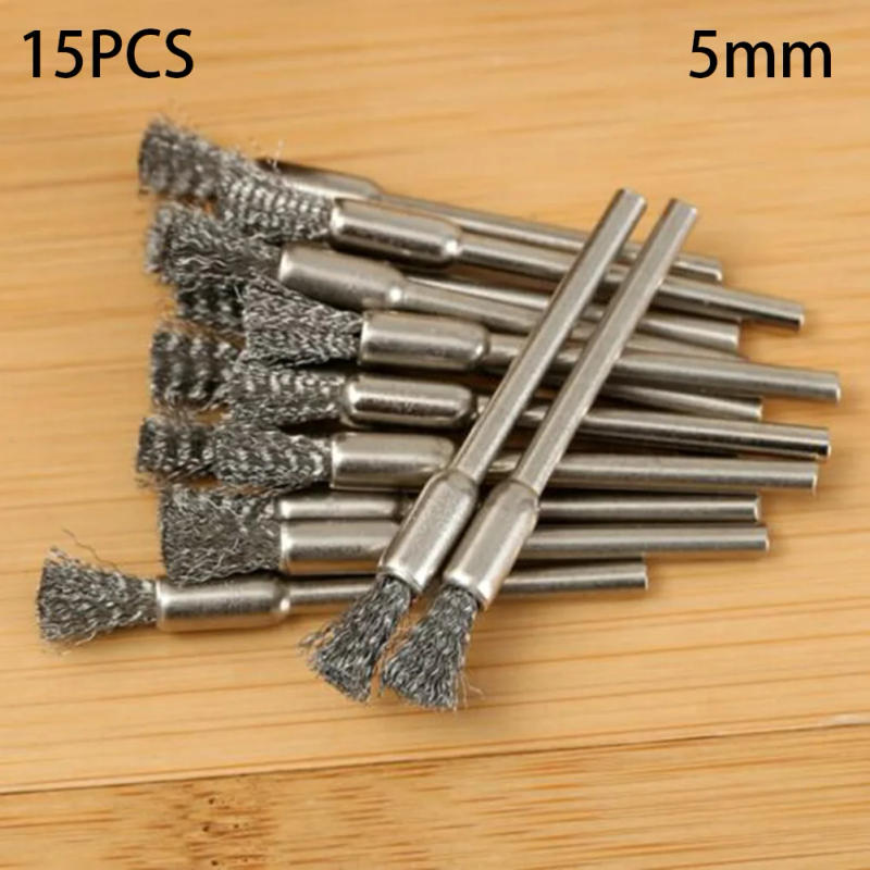 Description Picture 2 of item15Pcs Stainless Steel Brush Steel Wire Wheels Brushes Drill Rotary Tools Polishing Dremel Rotary Tools Metal Rust Removal Brush