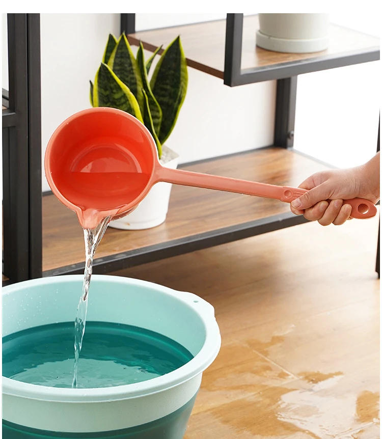 Description Picture 4 of itemLong Handle Water Scoops Portable All-purpose Washing Ladle Baby Bath Dipper Spoons Large Capacity Thick Kitchen Water Spoon