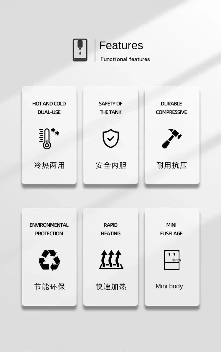 Description Picture 3 of itemWater Dispenser Desktop Small Household Refrigeration Heating Mini Dormitory Student Desktop Office Vertical Ice-Hot