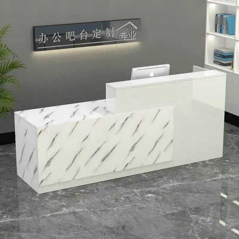 Description Picture 6 of itemService Standing Reception Desk Console Counter Luxury Storage Reception Desk Executive Scrivania Reseption Modern Furniture