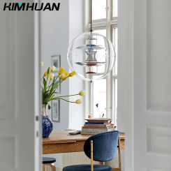 Nordic Creative Acrylic Chandelier Hotel Villa Living Room Bedroom Decoration Restaurant VP Global Glass Chandelier Decoration