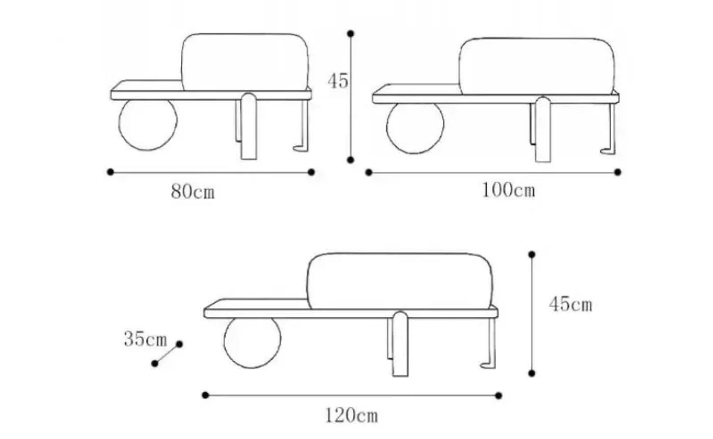 Description Picture 2 of itemCreative Ottomans Solid Wood Bench Living Room Furniture Home Door Shoe Change Stool Entrance Bedroom Bedside Stools U