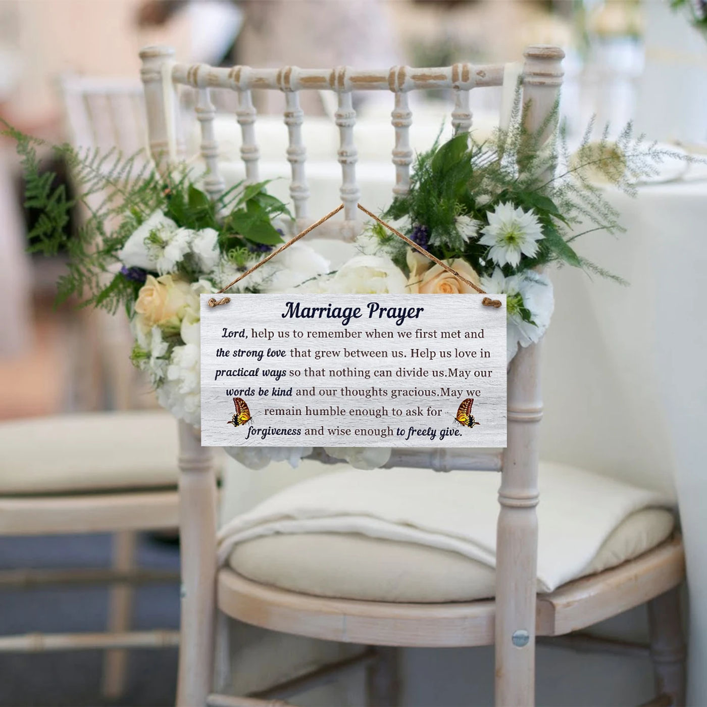 Description Picture 6 of itemMarriage Prayer Wood Plaque,Decorative Wall Art Room Decor, Farmhouse Hanging Wood Sign,Christian Wall Decor,Wedding Decoration