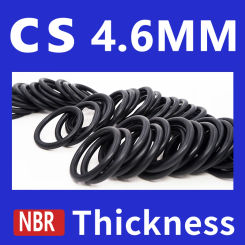 Thickness CS4.6mm Black NBR Nitrile Rubber O-rings Seals Gasket Washer temperature resistant wear-resistant oring
