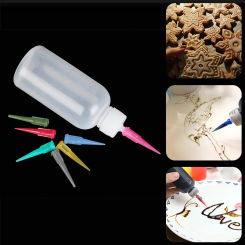 50ML Jam Painting Squeeze Bottles with 7 Nozzles Cake Decor Baking Pastry Cake DIY Tools Bakeware Kitchen Baking Accessories