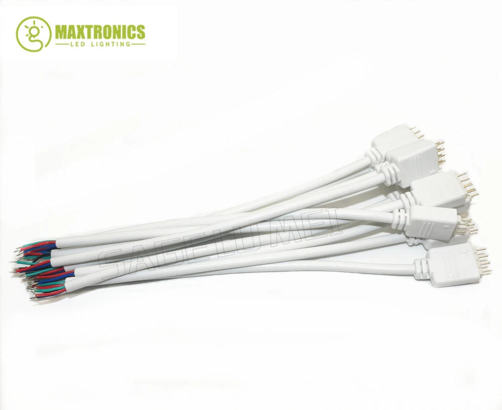 Description Picture 6 of item10Pcs 4Pin Male / Female LED Connector Cable Wire RGB LED Strip Lighting White Connector wire for 5050 3528 RGB LED Strip Lights