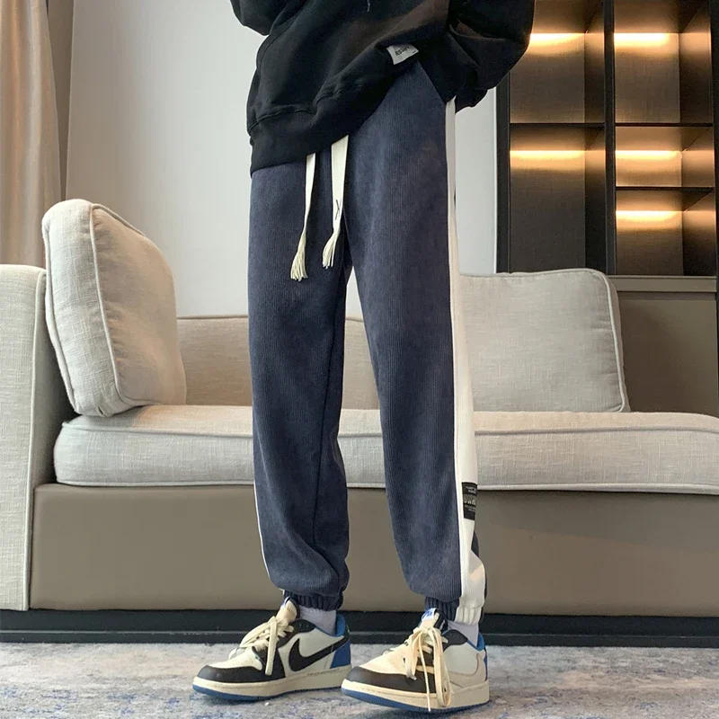 Description Picture 5 of itemSping Corduroy New Autumn Sweatpants Men Baggy Classical Joggers Fashion Streetwear Loose Casual Harem Pants