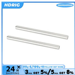 HDRIG 2PCS 15MM Stainless Steel Rod 20CM 30CM For Dia 15mm Rod Rail System Follow Focus SLR DSLR Camera Cage Kit