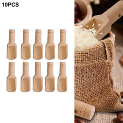 10Pcs Tea Spoon Small Wooden Salt Spoon Mini Shovels Wooden Teaspoon Milk Powder Scoops Teaware Accessories Kitchen Tools