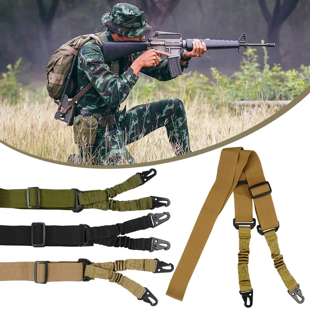Description Picture 2 of itemOne Single Point Adjustable Bungee for Rifle Gun Sling Strap Hook Safety Belt Wild Survival Training Tactical Hunting Equipment