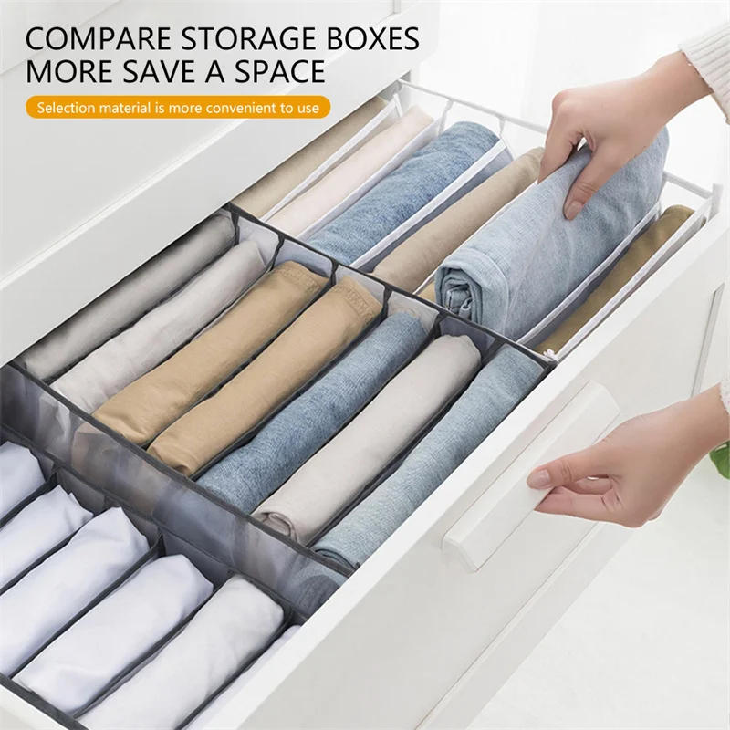 Description Picture 6 of itemJeans storage boxes Closet Organizer Foldable Underwear Organizers Pants Storage Dividers Drawer Organizer Wardrobe organizer