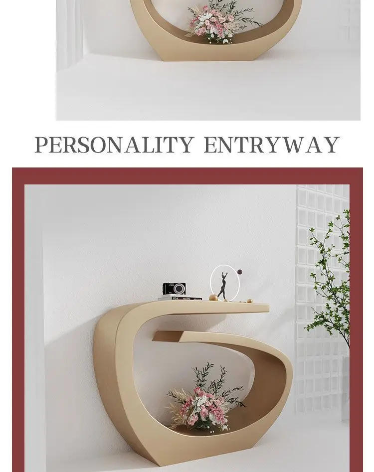 Description Picture 5 of itemItalian Entrance Console Tables Luxury Ultra-narrow End View Table Home Living Room Furniture Hotel Corridor Decoration Cabinet