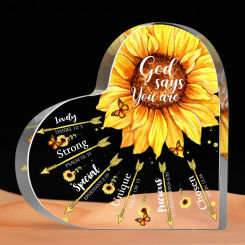 Religious Gifts for Women Christian Inspirational Gifts with Bible Verse Plaque Sunflower Christian Home Desk Decor Ornaments