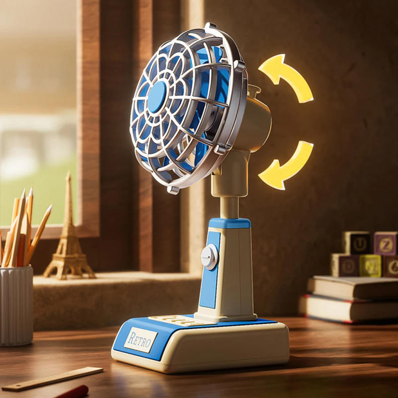 Description Picture 5 of itemDesk Fan Quiet Portable Tabletop Vintage Personal Mini Fan for Home Outdoor Travel School Kitchen Car Use Fans