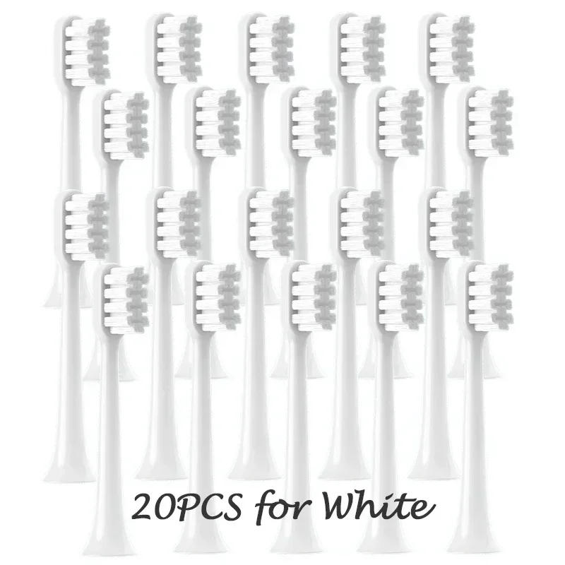 Description Picture 6 of item20/50PCS Replacement Brush Heads for Iconic Brand T200 White/GrayBlue Deep Cleaning Electric Toothbrush Nozzles Soft DuPont Bristle