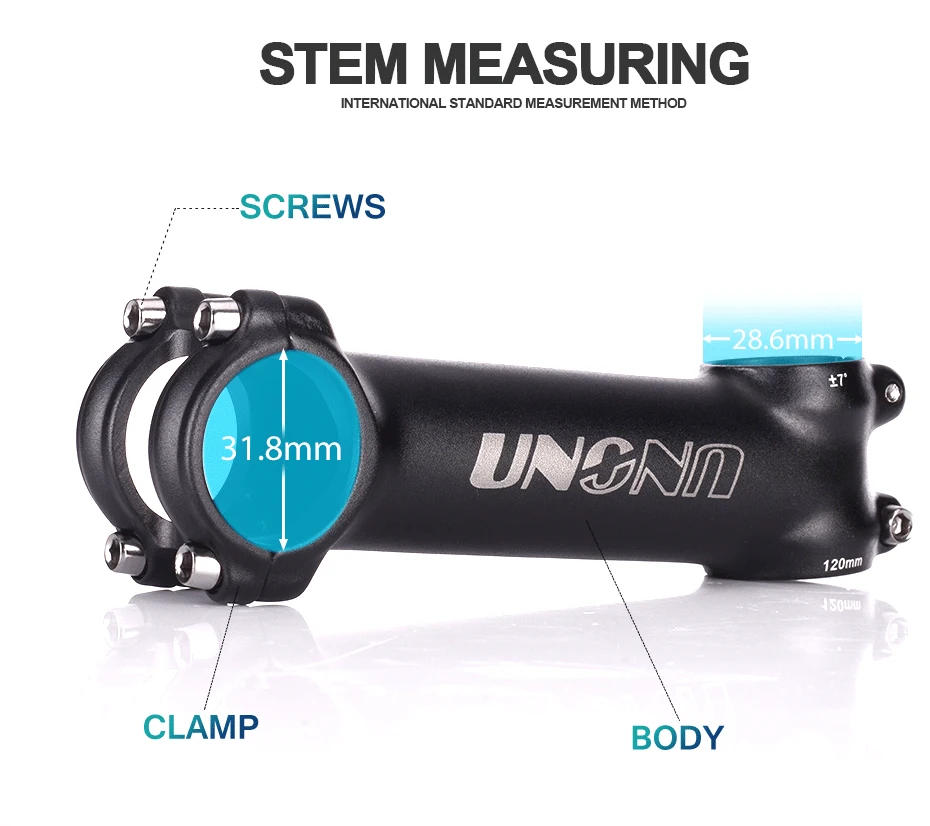 Description Picture 5 of itemUNO Ultra Light Bike Stem 7 17 Degree MTB Road Bike Adjustable Handlebar 60/70/80/90/100/110/120/130mm MTB Bike Power Parts