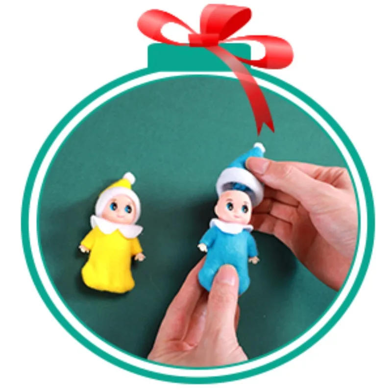 Description Picture 3 of itemLittle Christmas Elves Colorful Elf Doll Twins Baby Doll Elf for Xmas New Year Advent Calendars and Christmas Stocking Stuffers