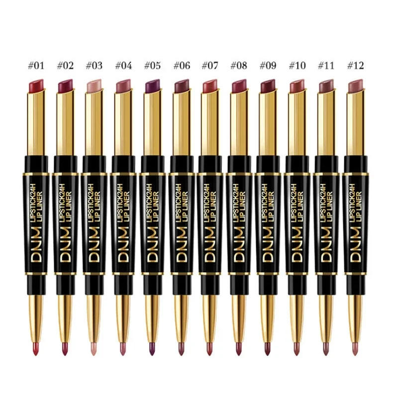 Description Picture 5 of item2 IN 1 Non-stick Cup Long Lasting Lipstick Lip Liner Waterproof Matte Lips Pencil Contour High Pigmented Valentine's Day Gifts