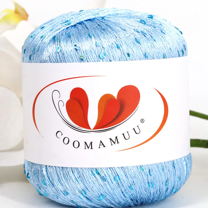 Description Picture 4 of itemпряжа 265M 50G Polyester Sequins Additional Thread for Crocheting Hand Knitting Yarn