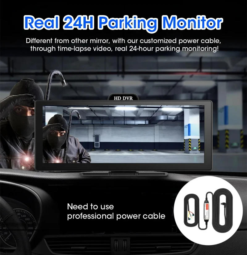 Description Picture 5 of item10/11.26 inch Dash Cam 4K Car DVR: Wireless Carplay & Android Auto,GPSNavigation,Dual Lens,Wifi, FM, AUX Your Driving Experience