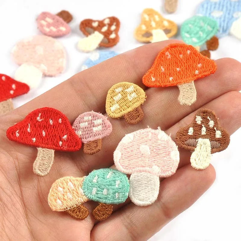 Description Picture 3 of item20Pcs 16-30mm Mushroom Pattern Appliques Patches DIY Child Clothes Hat Sewing Supplies Headwear Decor Handmade Accessories C3769