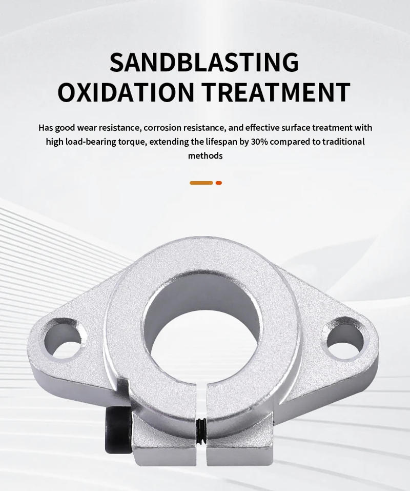 Description Picture 4 of itemFlange Mount Linear Rail SHF Series Aluminum Alloy Shaft Support Linear Rod Shaft Support SHF10 Holder Linear Rail End Bracket