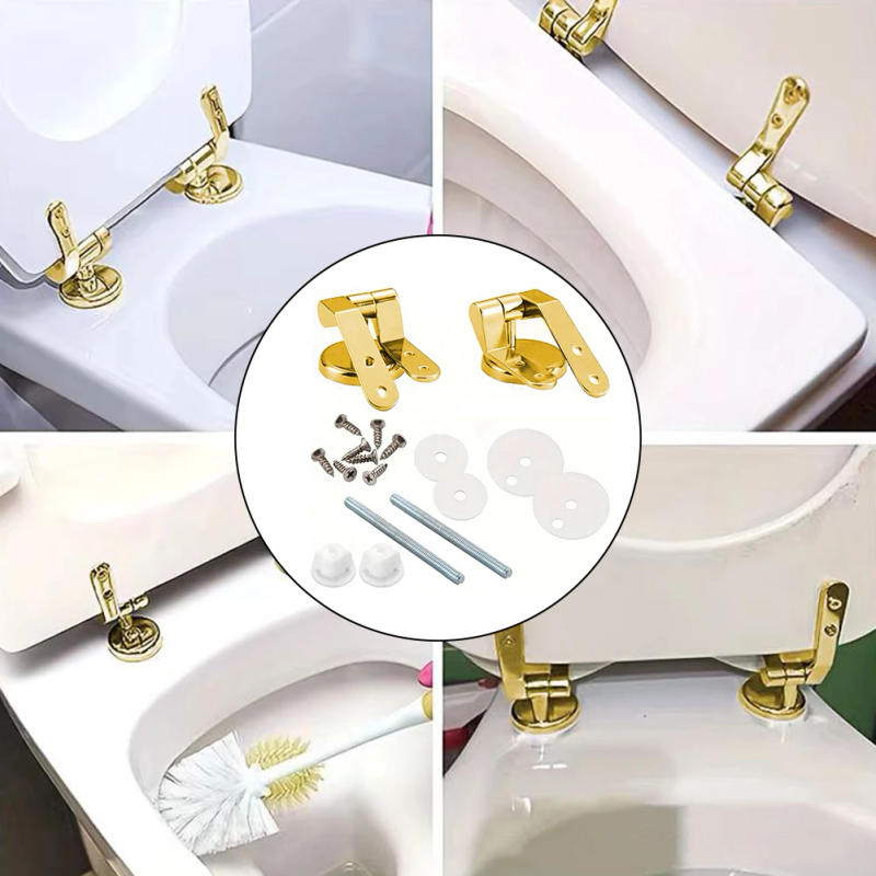 Description Picture 6 of itemZinc Alloy Toilet Seat Hinge Flush Toilet Cover Mounting Connector Toilet Seat Hinge Replacement With Fittings