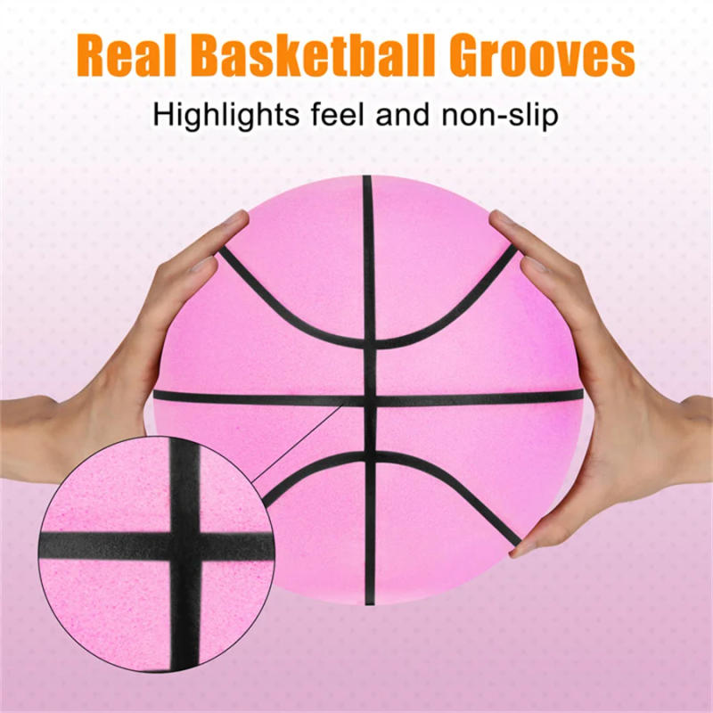 Description Picture 5 of item2024 New Silent Basketball High Density Soft PU Foam Indoor Mute Ball Bouncing No Noise Balls Children Sports Toys Fast Shipping