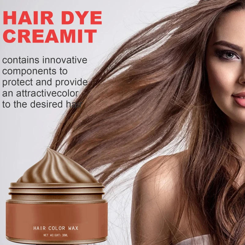 Description Picture 5 of item1~10PCS Instant Hair Coloring Temporary Hair Coloring Shampoo Natural Matte Modeling Hair Wax Disposable Hair Styling for