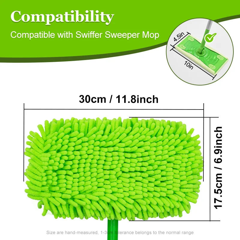 Description Picture 4 of itemReplacement Mop Refills Pad  for Swiffer Sweeper Mop Dry Wet Mop Refills for Floor Cleaning Microfiber Pads(10-12in)