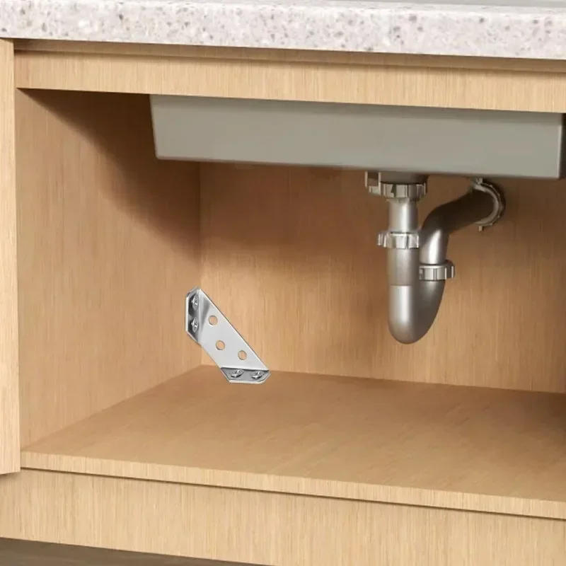 Description Picture 6 of item12/1Set Universal Corner Brackets Stainless Steel Furniture Corner Connector Triangle Cabinet Chair Shelf Support Joint Fastener