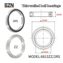 1PCS  6813ZZ 6813-2RS 65x85x10MM Thin-wall Deep Groove Ball Bearings Electric Tools Motor Mechanical Bearings