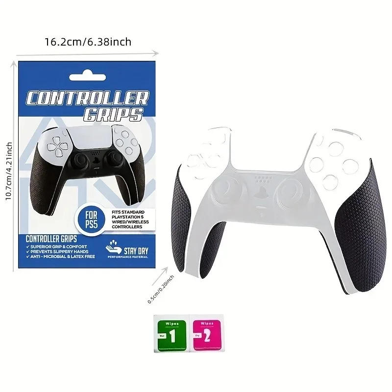 Description Picture 2 of item1pc PS5 Anti Slip Sticker Game Handle Protection Controller Sticker Height Fit PS5 Handle Anti Slip Sticker Game Accessories