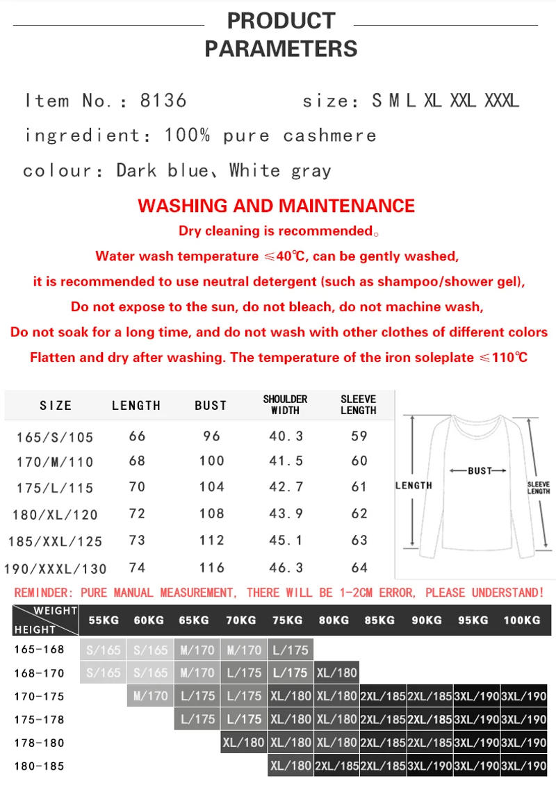 Description Picture 5 of itemZNTX Pure cashmere cardigan Men's V-neck thickened Autumn/Winter loose plus-size button-knit coat pocket striped casual